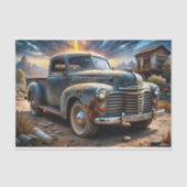 Vintage Lastwagendekoupage Seidenpapier (Vorderseite)