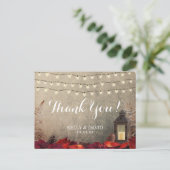 Vintage Laterne & Blätter Hochzeit im Herbst Viele Postkarte (Stehend Vorderseite)