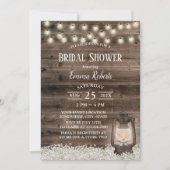 Vintage Laterne Rustikales Brautparty Einladung (Vorderseite)