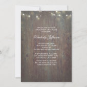 Vintage Laterne und rustikaler Foto Abschluss Einladung (Rückseite)