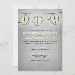 Vintage-Laternen-Hochzeitseinladungen Einladung