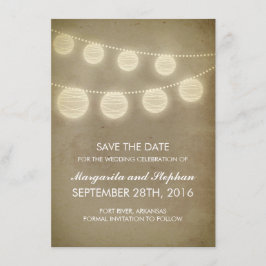 Vintage Laternen rustikal speichern Sie die Datums Save The Date