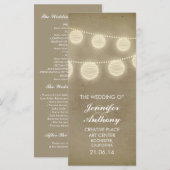 Vintage Laternen stilvolle Hochzeitsprogramme Programm (Vorne/Hinten)