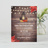 Vintage Laternenautobahn hinterlässt rustikale Hoc Einladung (Stehend Vorderseite)