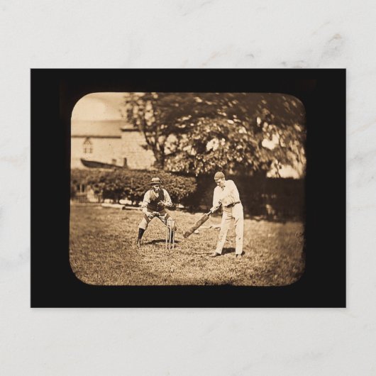 Vintage Laternenglanzspieler Sepia Postkarte (Vorderseite)