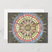 Vintage Laternensteckkarte Postkarte (Vorne/Hinten)