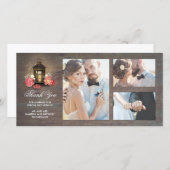 Vintage Laternenwaldhochzeit Dankeskarte (Vorne/Hinten)