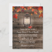 Vintage Laternenwaldhochzeit Einladung (Vorderseite)