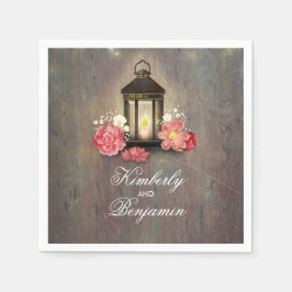 Vintage Laternenwaldhochzeit Serviette