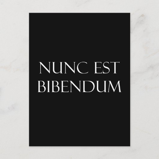 Vintage Latin Nunc Est Bibendum Drinking Quote Postkarte (Vorderseite)