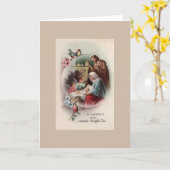 Vintage Latin Religious Christmas Card Karte (Gelbe Blume)