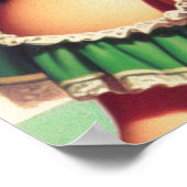 Vintage Latina Illustration Poster (Ecke)