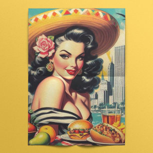 Vintage Latina-Malerei Seidenpapier