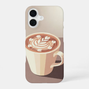 Vintage-Latte-Art iPhone 16 Hülle
