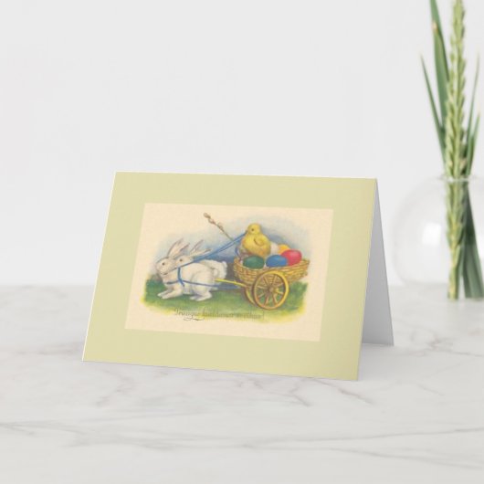 Vintage Latvian Easter Greeting Card Feiertagskarte (Vorderseite)