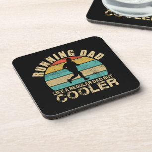 Vintage laufender Papa wie ein normaler Papa, aber Getränkeuntersetzer