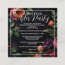 Vintage launische dunkle blumenblühende Rose Begleitkarte