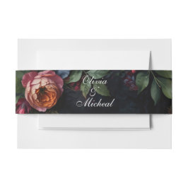 Vintage launische dunkle blumenblühende Rose Einladungsbanderole