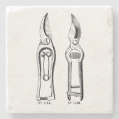 VINTAGE LAUSTRATIONSPLÄCHER Untersetzer aus Marmor (Vorderseite)