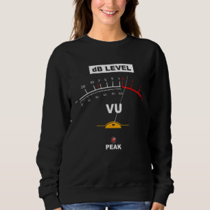 Vintage-Lautstärkemesser Vu-Meter Ingenieur Aufnah Sweatshirt