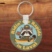 Vintage Laval Quebec Whitewater Canoeing Schlüsselanhänger (Vorderseite)