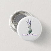 Vintage Lavendel-Blume Button (Vorne & Hinten)