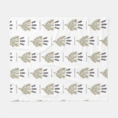 Vintage Lavendel-Blume Fleecedecke (Vorderseite (Horizontal))