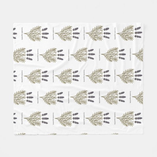 Vintage Lavendel-Blume Fleecedecke (Vorderseite (Horizontal))
