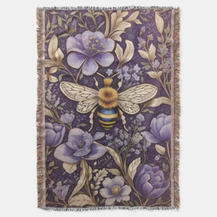 Vintage Lavendel-Blume Hummeln Lila Natur Decke