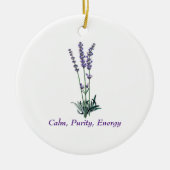 Vintage Lavendel-Blume Keramik Ornament (Vorne)