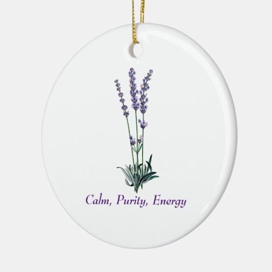 Vintage Lavendel-Blume Keramik Ornament (Links)