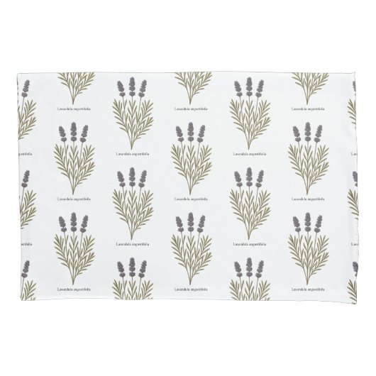 Vintage Lavendel-Blume Kissenbezug (Vorderseite)