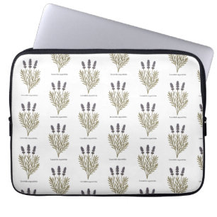 Vintage Lavendel-Blume Laptopschutzhülle