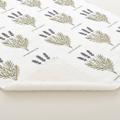 Vintage Lavendel-Blume Sherpadecke (3/4)