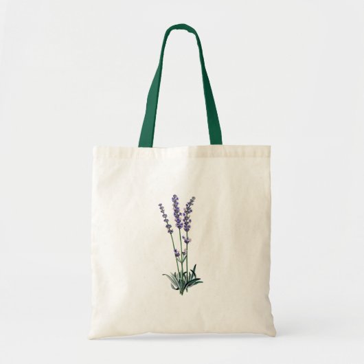 Vintage Lavendel-Blume Tragetasche (Vorne)
