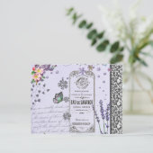 Vintage-Lavendel-Collage Postkarte (Stehend Vorderseite)