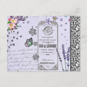 Vintage-Lavendel-Collage Postkarte
