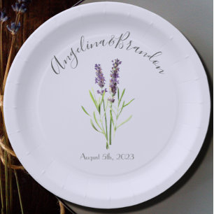 Vintage Lavendel für Hochzeiten Pappteller