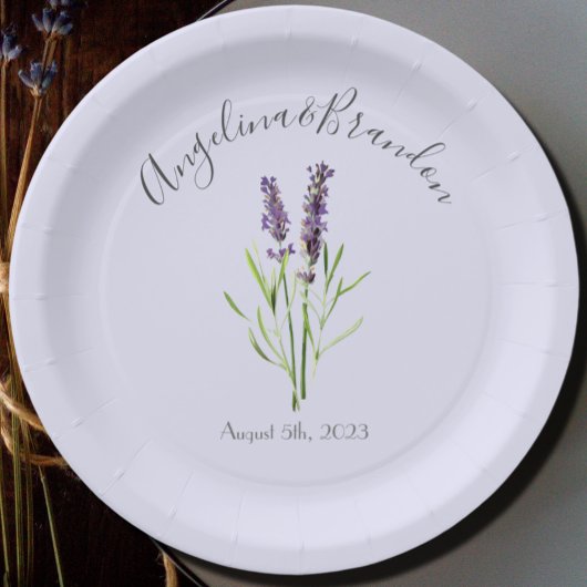 Vintage Lavendel für Hochzeiten Pappteller