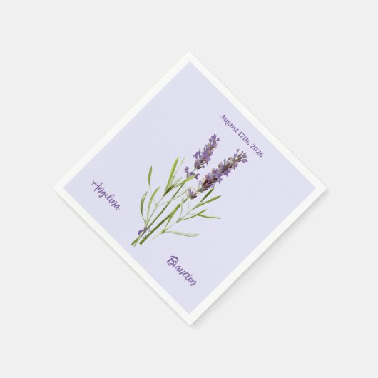 Vintage Lavendel für Hochzeitsnacken Serviette (Ecke)