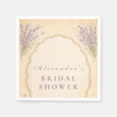 Vintage Lavendel-Garten-Brautdusche Serviette (Vorderseite)