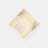 Vintage Lavendel-Garten-Brautdusche Serviette (Ecke)