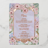 Vintage Lavendel-Hochzeitskarte Folieneinladung (Vorderseite)