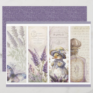 Vintage-Lavendel-Journalpapierblatt