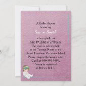 Vintage Lavendel Kinderdusche Einladung mit Kinder (Rückseite)