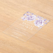 Vintage Lavendel-Rose Elegantes Brautparty Acryleinladungen (Ablage )