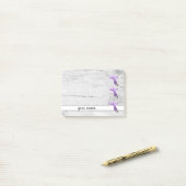 Vintage Lavendelblüte Klebezettel Post-it Klebezettel (Auf Schreibtisch)