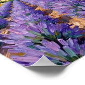 Vintage-Lavendelfeld-Impressionistenkunst Poster (Ecke)