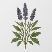 Vintage Lavender Fensteraufkleber (Blatt)