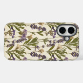 Vintage Lavender Herbarium Botanical iPhone Case (Rückseite (Horizontal))